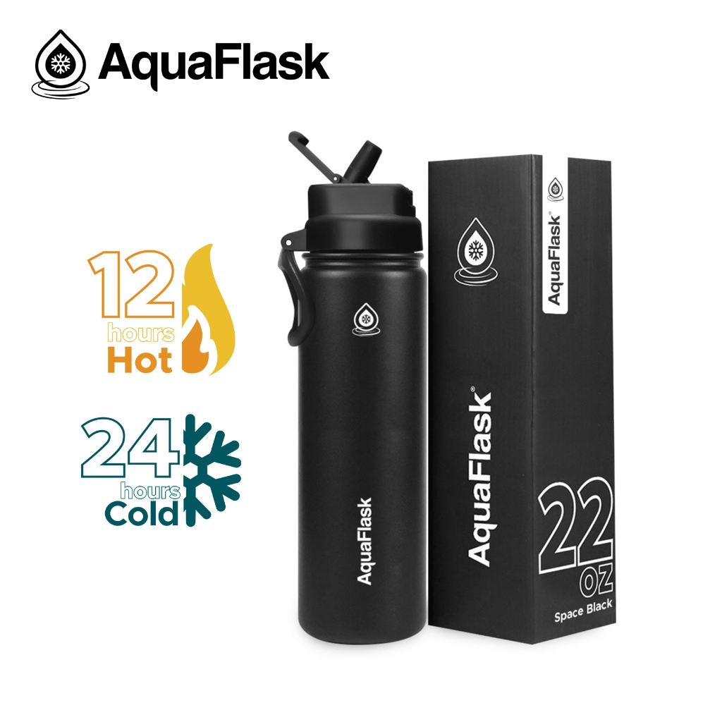 AquaFlask FlipSip bottle · 22oz / 32oz — seller's listing photo