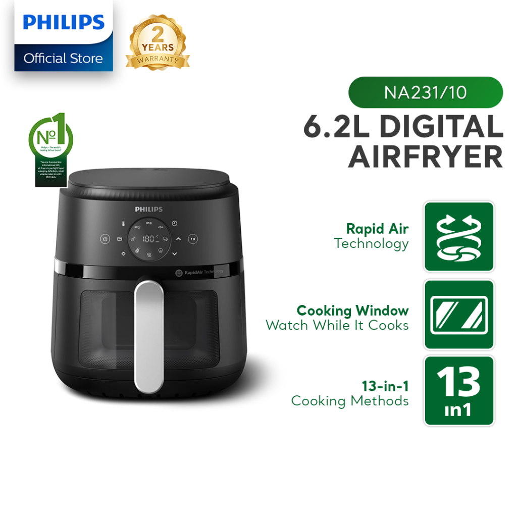 Philips NA231 digital air fryer · 6.2L — seller's listing photo
